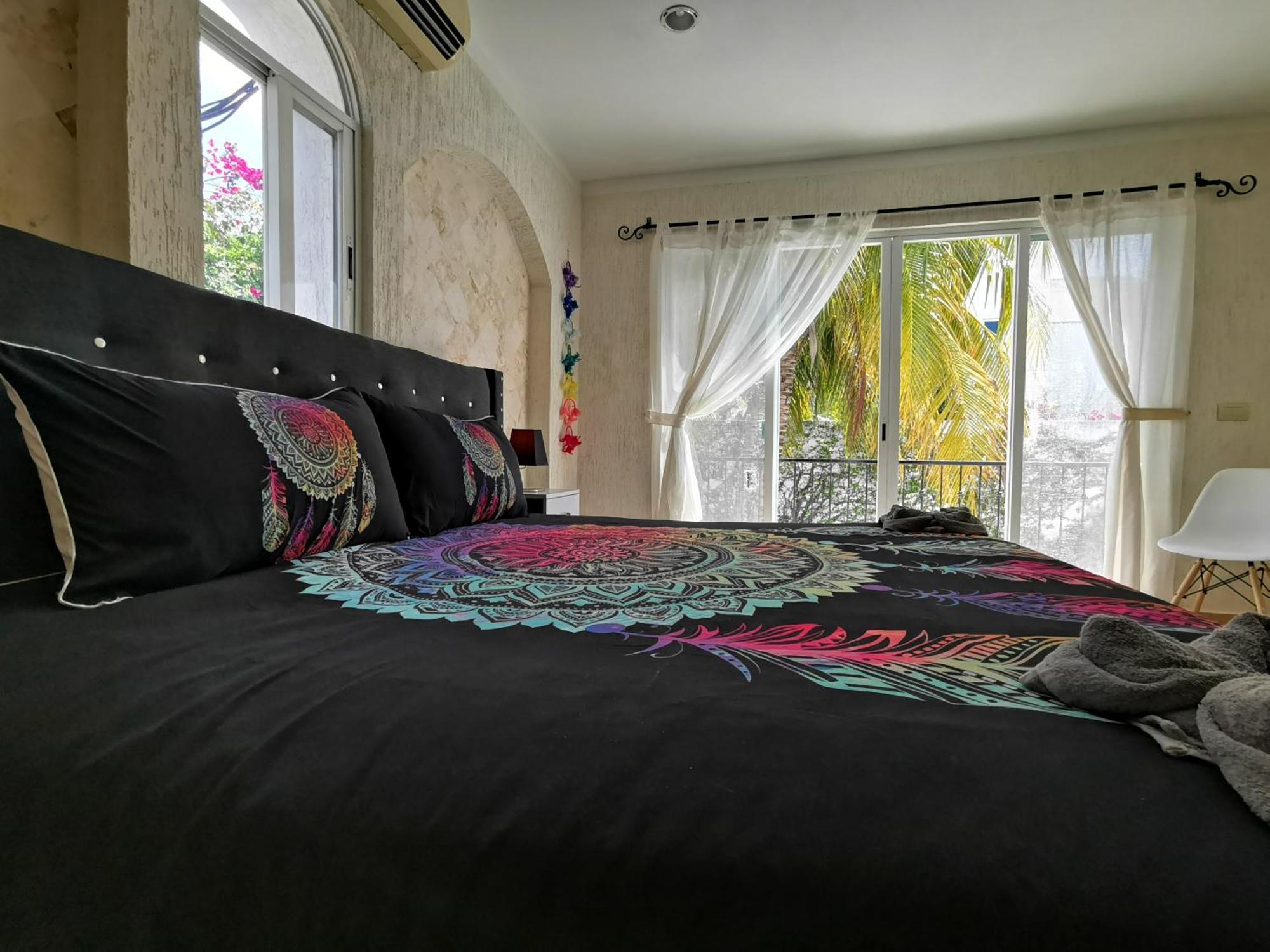 Beautiful & Cozy Near Beach Apartment Pool & Kingsize Bed カンクン 部屋 写真