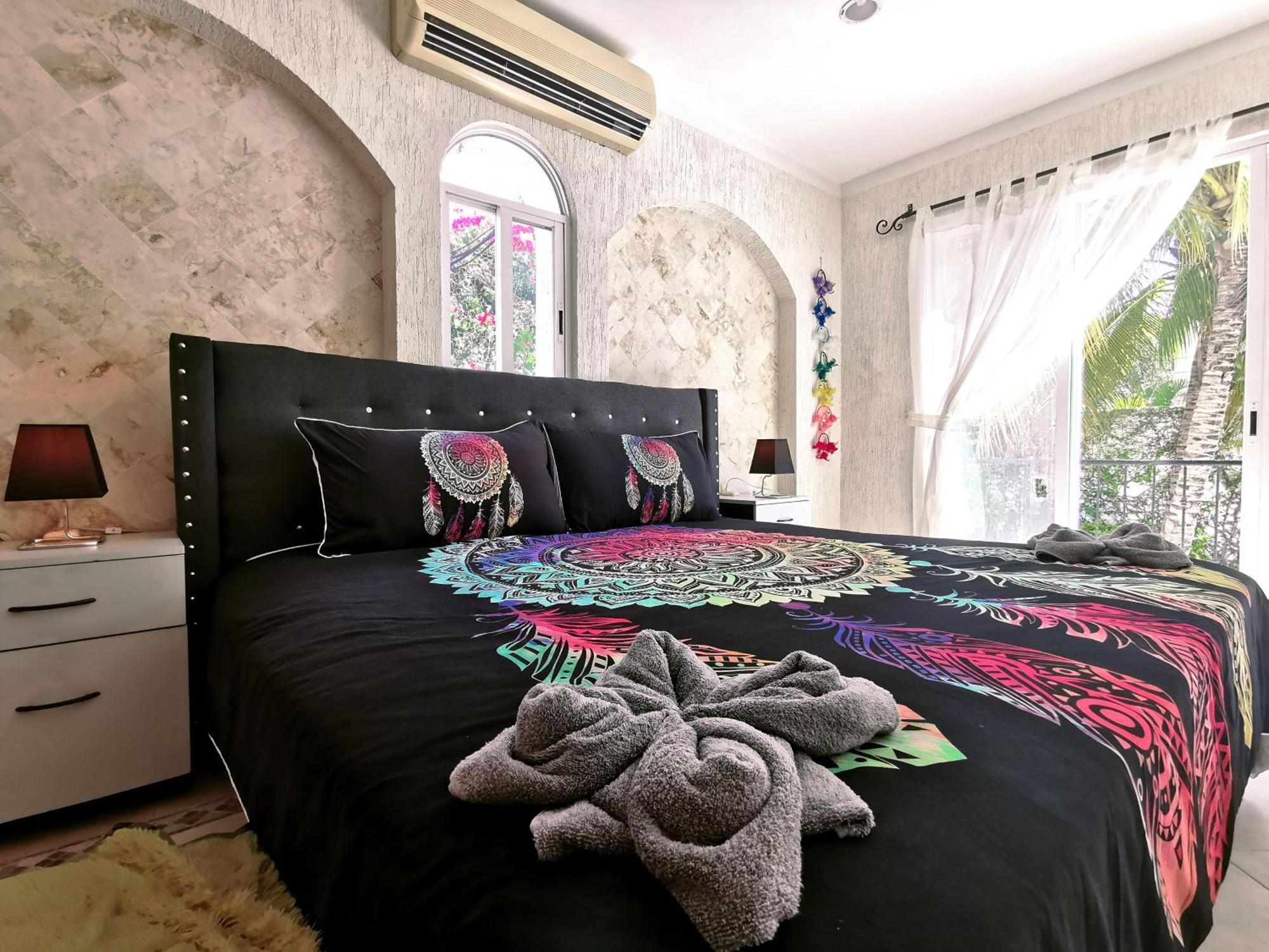 Beautiful & Cozy Near Beach Apartment Pool & Kingsize Bed カンクン 部屋 写真