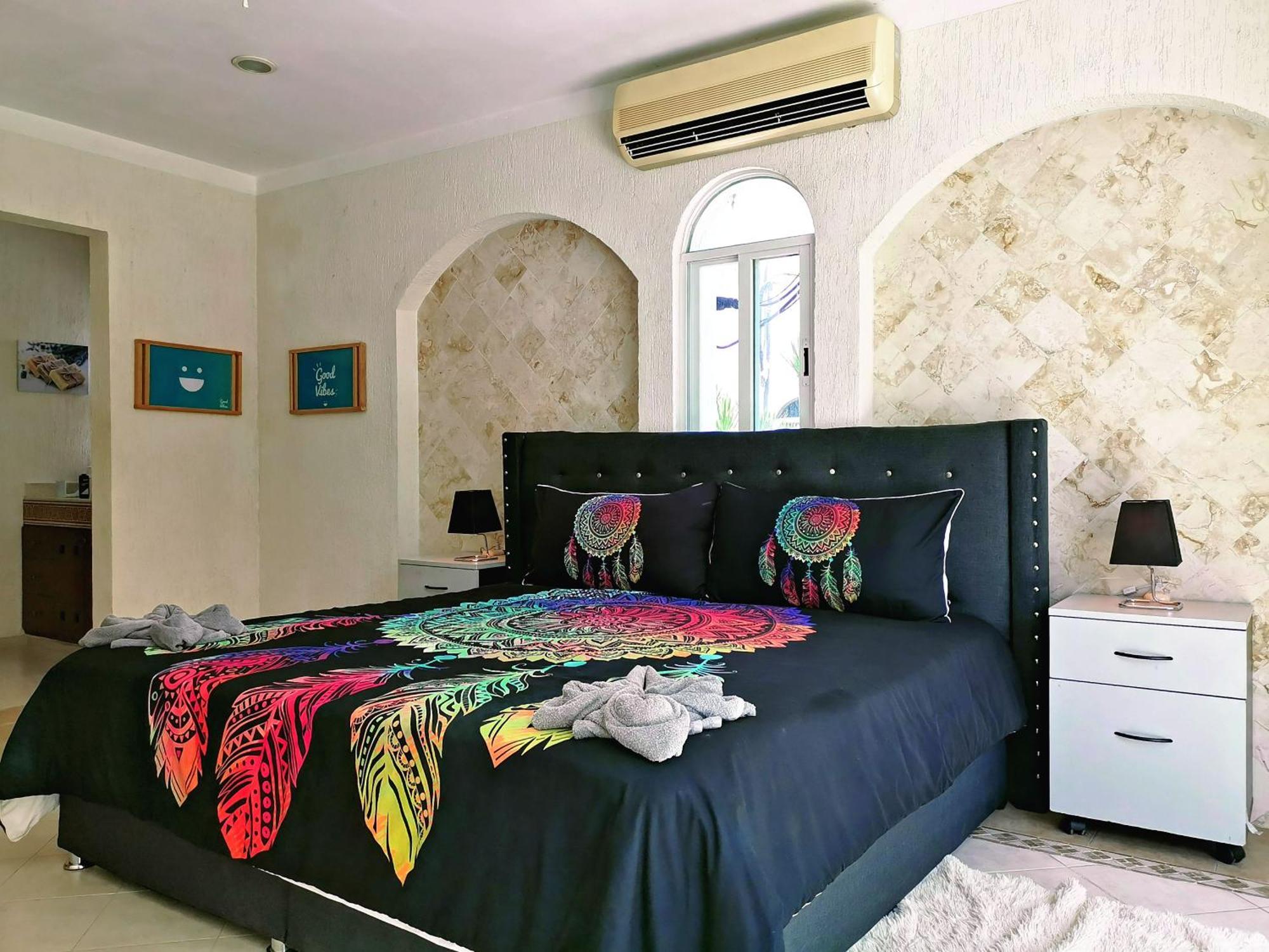 Beautiful & Cozy Near Beach Apartment Pool & Kingsize Bed カンクン 部屋 写真