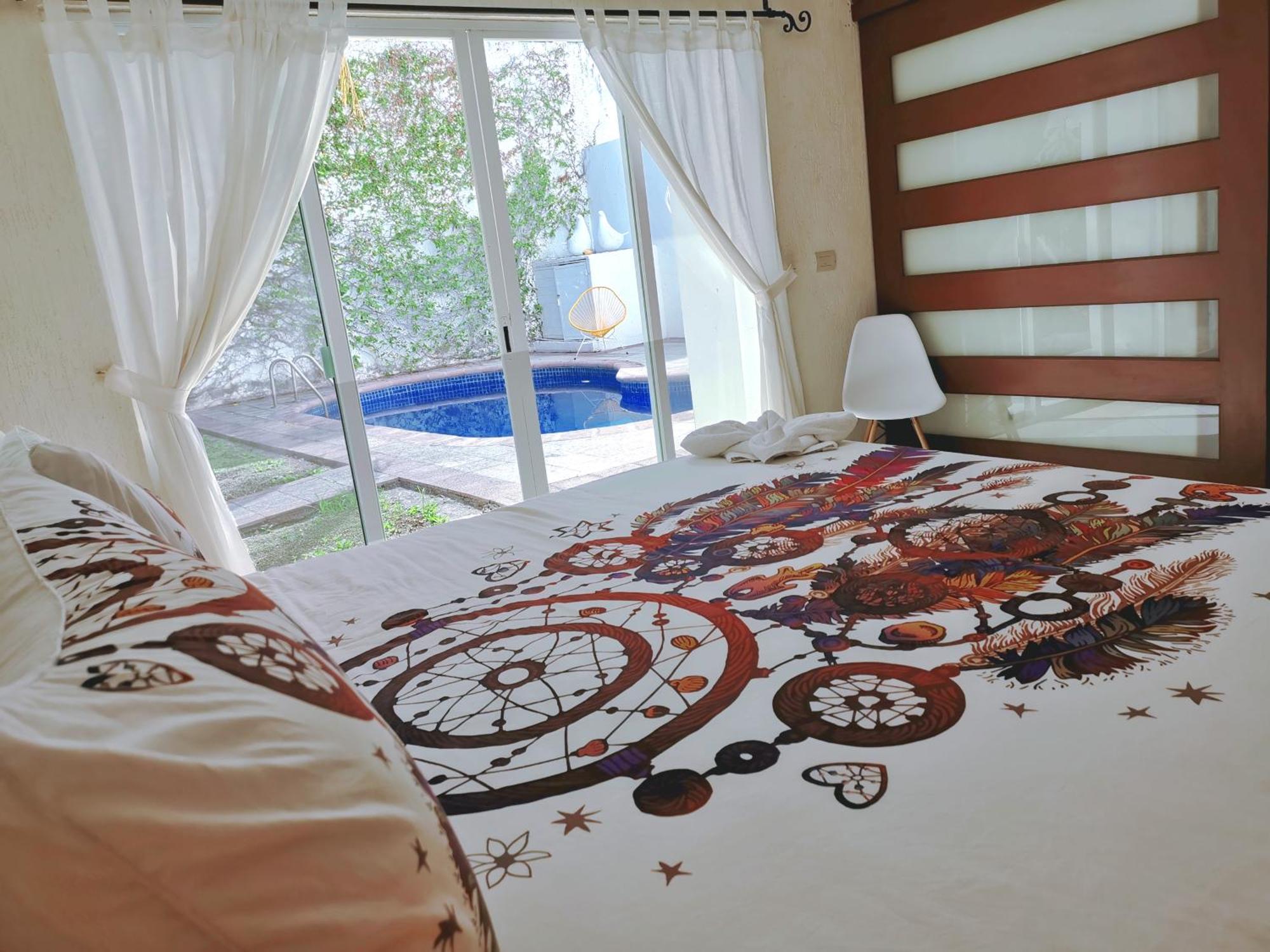 Beautiful & Cozy Near Beach Apartment Pool & Kingsize Bed カンクン 部屋 写真